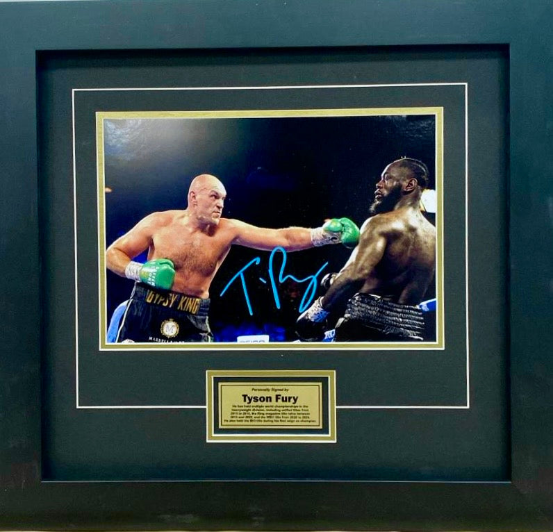 Tyson Fury signed photo display