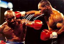 Load image into Gallery viewer, MIKE TYSON &amp; EVANDER HOLYFIELD Signed Photos Collage Display1
