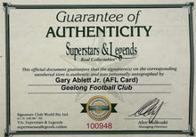 Load image into Gallery viewer, GARY ABLETT JR. Signed AFL Card &amp; Photo Collage Display
