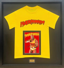 Load image into Gallery viewer, HULK HOGAN Signed Photo &amp; “Hulkamania” Shirt Display
