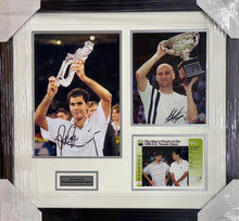 Load image into Gallery viewer, PETE SAMPRAS &amp; ANDRE AGASSI Signed Photos Collage Display
