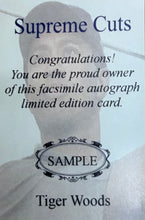 Load image into Gallery viewer, TIGER WOODS Facsimile Signed Card &amp; Photo Montage Display
