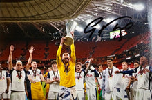 Load image into Gallery viewer, ANGE POSTECOGLOU &amp; GUGLIELMO VICARIO “Europa Champions 2024/25” Signed Tottenham Photos Collage Display
