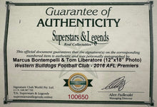 Load image into Gallery viewer, MARCUS BONTEMPELLI &amp; TOM LIBERATORE “Premiers 2016” Signed Photo Display
