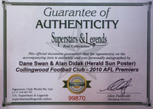 Load image into Gallery viewer, DANE SWAN &amp; ALAN DIDAK Signed 2010 Premiers Mark Knight Poster Display
