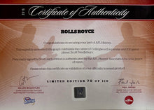 Load image into Gallery viewer, SCOTT PENDLEBURY Signed “Rolls Royce&quot; Litho &amp; Photo Collage Display
