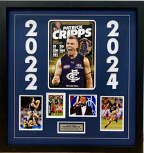 Load image into Gallery viewer, PATRICK CRIPPS Signed Football Card &amp; “2022 Brownlow Medallist” Photo Collage Display
