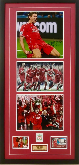Steven Gerrard signed Liverpool frame