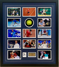 Load image into Gallery viewer, NOVAK DJOKOVIC Signed Tennis Ball &amp; Photo Collage Display
