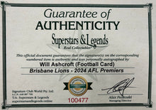 Load image into Gallery viewer, WILL ASHCROFT “2024 Norm Smith Medallist” Signed Card &amp; Photo Collage Display
