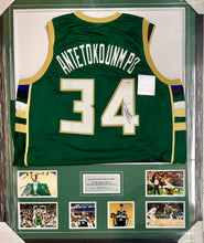 Load image into Gallery viewer, GIANNIS ANTETOKOUNMPO “Milwaukee Bucks” Signed Jersey Display1
