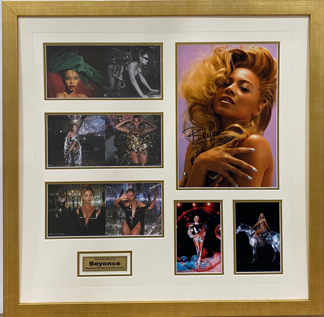 BEYONCE Signed Photo Collage Display