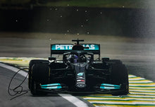 Load image into Gallery viewer, LEWIS HAMILTON Signed F1 Mercedes Photo &amp; Print Display
