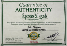 Load image into Gallery viewer, ERIC CLAPTON Signed Backstage Pass &amp; Record Display
