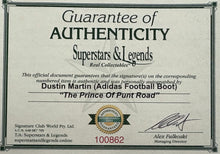 Load image into Gallery viewer, DUSTIN MARTIN “The Prince Of Punt Road” Signed Boot &amp; Envelope Display
