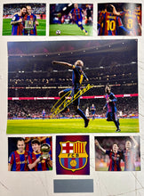 Load image into Gallery viewer, ANDRES INIESTA Signed FC Barcelona Photo Collage Display1
