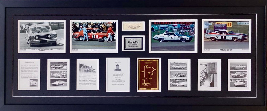 ALLAN MOFFAT Signed Card & Photo Collage Display
