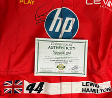 Load image into Gallery viewer, LEWIS HAMILTON Signed Scuderia Ferrari F1 Race Suit
