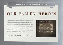 Load image into Gallery viewer, OUR FALLEN HEROES Anzac Print Display
