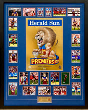 Load image into Gallery viewer, BRISBANE LIONS “2024 Premiers” Team Signed Photos &amp; Poster Collage Display
