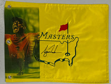 Load image into Gallery viewer, Signed 5-time champion Tiger Woods flag
