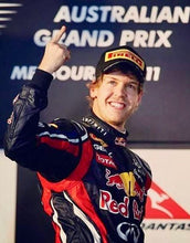 Load image into Gallery viewer, LEWIS HAMILTON, SEBASTIAN VETTEL &amp; MAX VERSTAPPEN Signed F1 Pirelli Podium Caps
