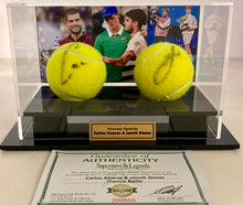 Load image into Gallery viewer, CARLOS ALCARAZ &amp; JANNIK SINNER Signed Tennis Balls in Display Box
