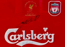 Load image into Gallery viewer, STEVEN GERRARD Signed “2005 Champions League” Liverpool Jersey Display
