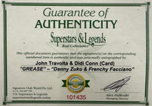 Load image into Gallery viewer, GREASE - JOHN TRAVOLTA &amp; DIDI CONN Signed Card Collage Display
