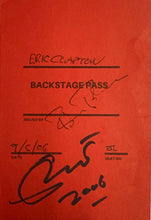 Load image into Gallery viewer, ERIC CLAPTON Signed Backstage Pass &amp; Record Display
