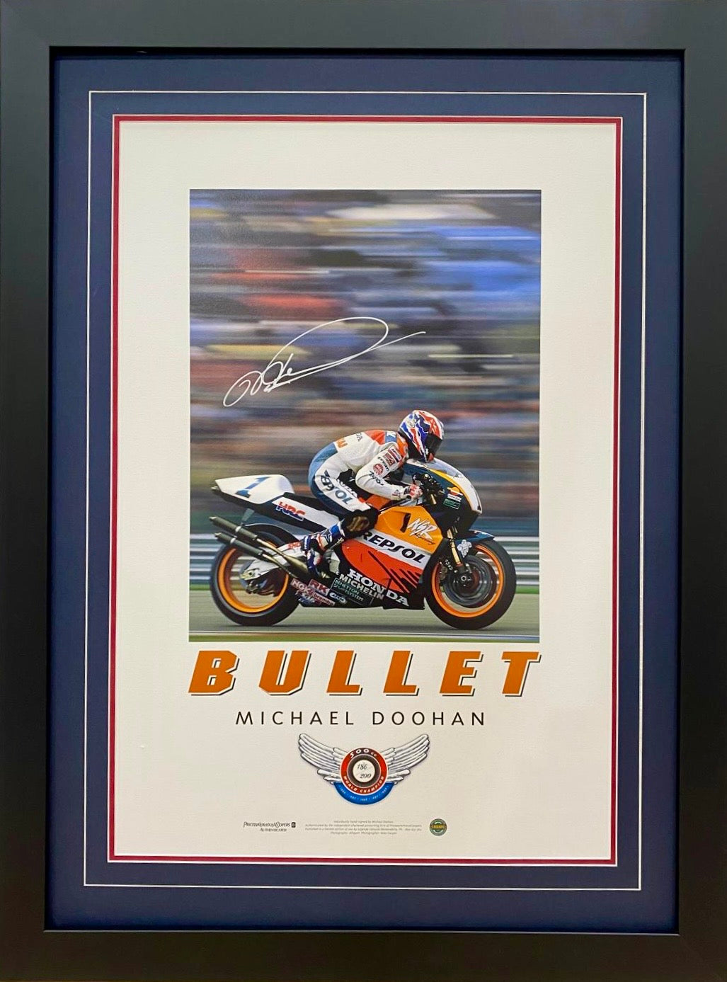 MICK DOOHAN Signed “Bullet” Print Display