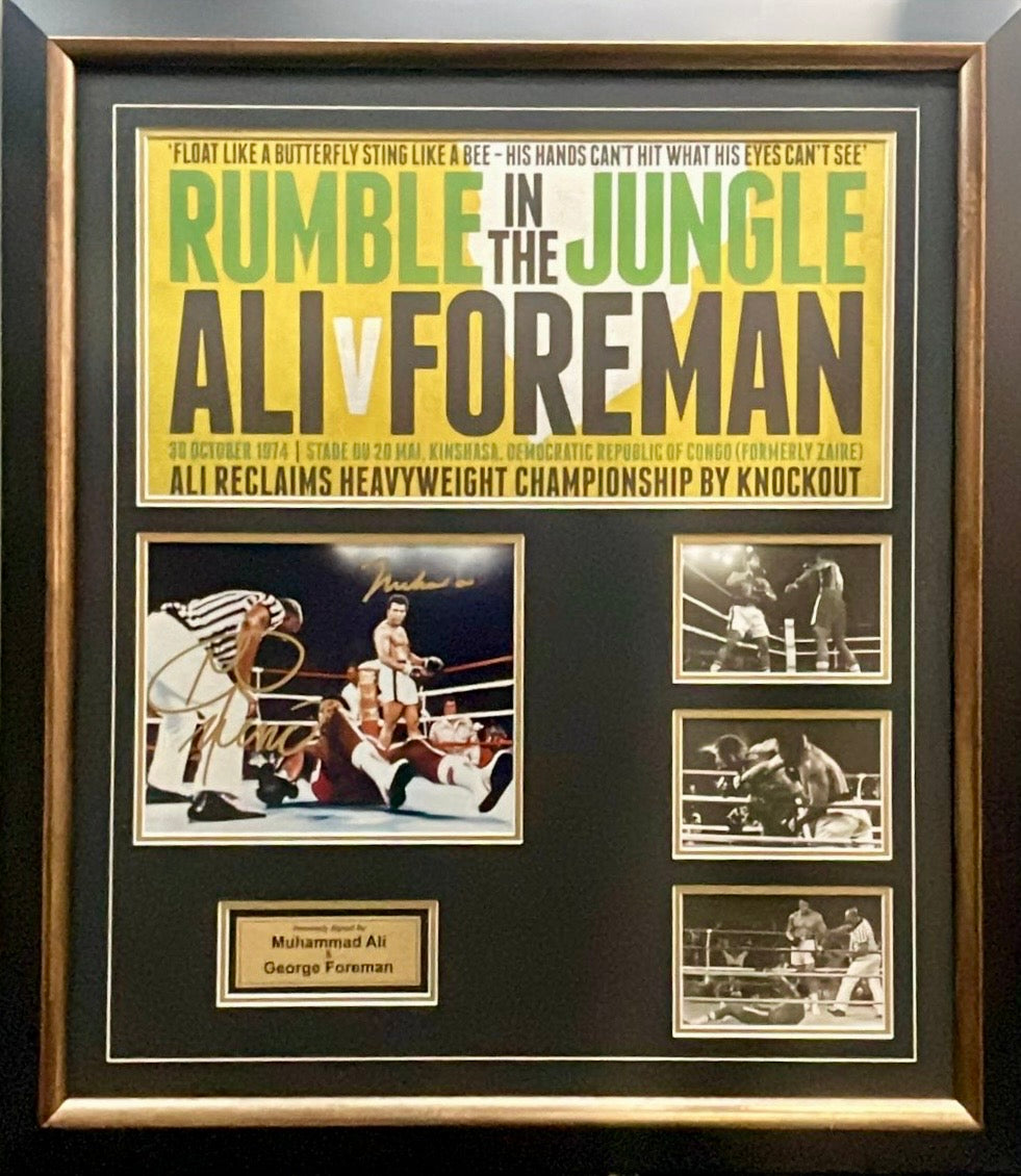 MUHAMMAD ALI & GEORGE FOREMAN Signed 