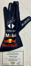Load image into Gallery viewer, MAX VERSTAPPEN Signed F1 Red Bull Racing Glove &amp; Championship Print
