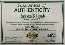 Load image into Gallery viewer, LUKA MODRIC Signed Real Madrid Photo &amp; Cards Collage Display
