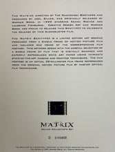 Load image into Gallery viewer, THE MATRIX - KEANU REEVES Signed Photo &amp; Filmcell Collage Display
