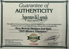 Load image into Gallery viewer, RORY McILROY “2025 Masters Champion” Signed Golf Ball &amp; Photo Collage Display
