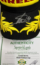 Load image into Gallery viewer, LANDO NORRIS Signed F1 Pirelli Podium Cap
