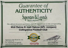 Load image into Gallery viewer, NICK &amp; JOSH DAICOS Signed Collingwood Jumpers Display
