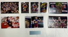 Load image into Gallery viewer, LACHIE NEALE, WILL ASHCROFT &amp; DAYNE ZORKO  “2024 Premiers” Signed Cards &amp; Photo Collage Display
