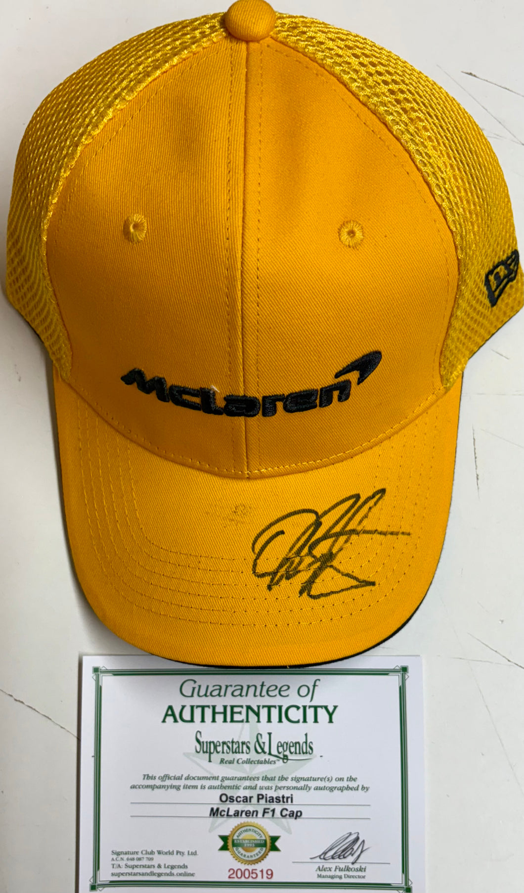 OSCAR PIASTRI Signed McLaren F1 Cap2
