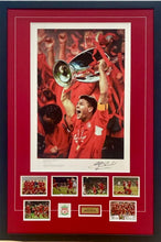 Load image into Gallery viewer, STEVEN GERRARD Signed “Liverpool 2005 European Champions League&quot; Print &amp; Photo Collage Display
