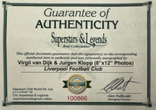 Load image into Gallery viewer, VIRGIL VAN DIJK &amp; JURGEN KLOPP Signed Liverpool Photos Collage Display
