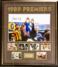 Load image into Gallery viewer, MICHAEL TUCK &amp; ALLAN JEANS Signed &quot;1989 Premiers&quot; 12x18 Photo Collage Display
