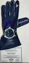 Load image into Gallery viewer, 2 Items: KIMI ANTONELLI &amp; GEORGE RUSSELL Signed F1 Mercedes Shirt &amp; KIMI ANTONELLI Signed Race Glove

