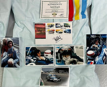 Load image into Gallery viewer, JACKIE STEWART Signed Motor Racing Commemorative Envelope with Tyrrell F1 Race Suit
