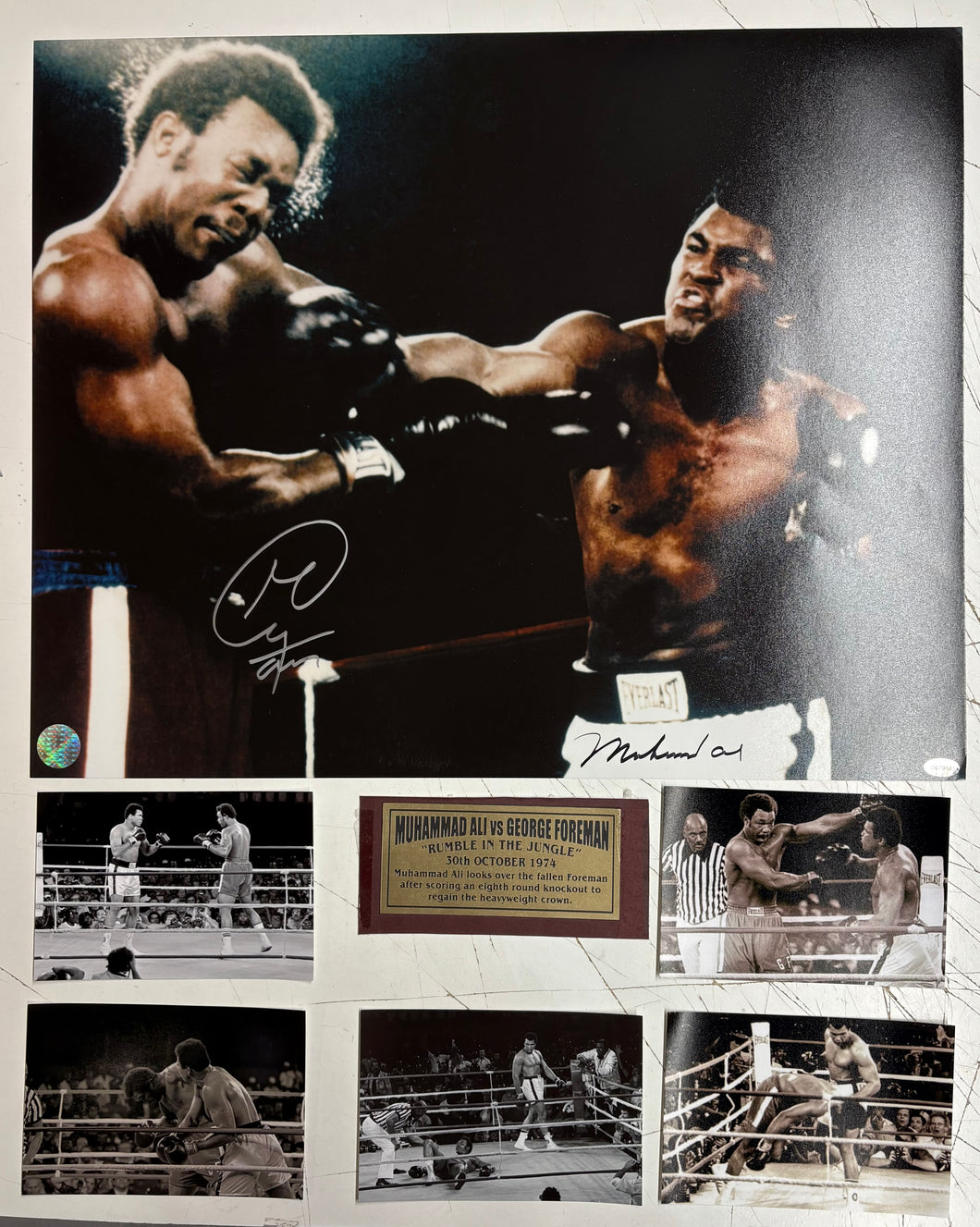 MUHAMMAD ALI & GEORGE FOREMAN Signed 