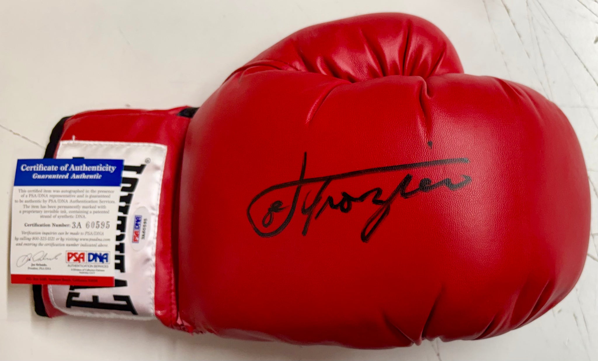 Boxing Memorabilia for Sale | Signed Photo and Glove Display