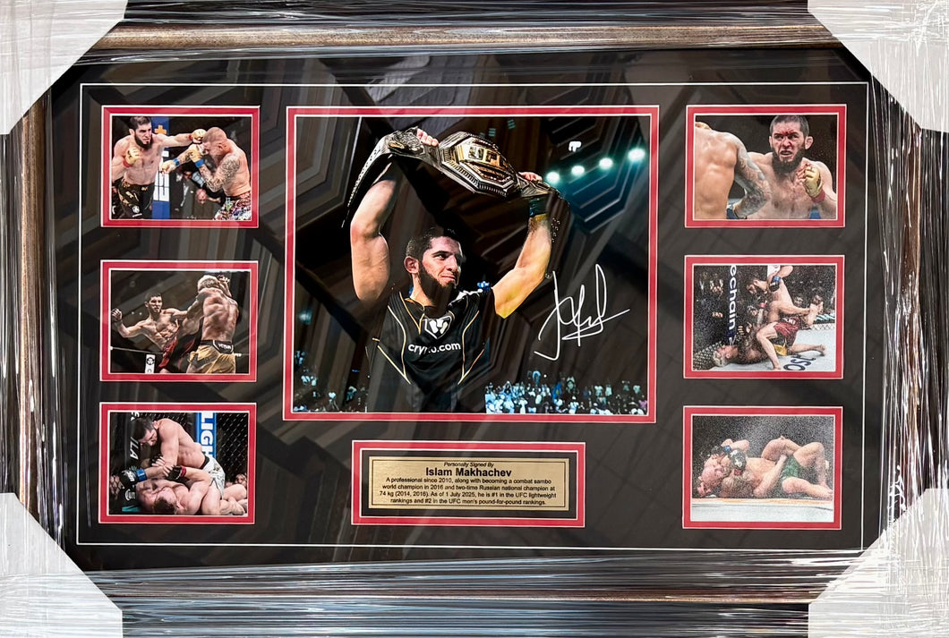 ISLAM MAKHACHEV Signed 8”x10” Photo Collage Display