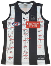 Load image into Gallery viewer, COLLINGWOOD “2023 Premiers” Team Signed Jumper &amp; Cards Collage Display
