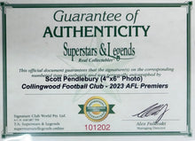 Load image into Gallery viewer, SCOTT PENDLEBURY “2023 Premiers” Signed Photo Collage Display

